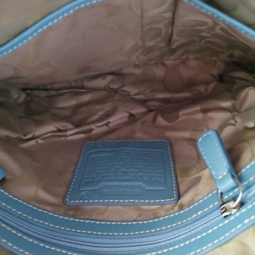 Vintage Coach 9326 Soho Blue Leather Hobo Bag - Picture 5 of 7